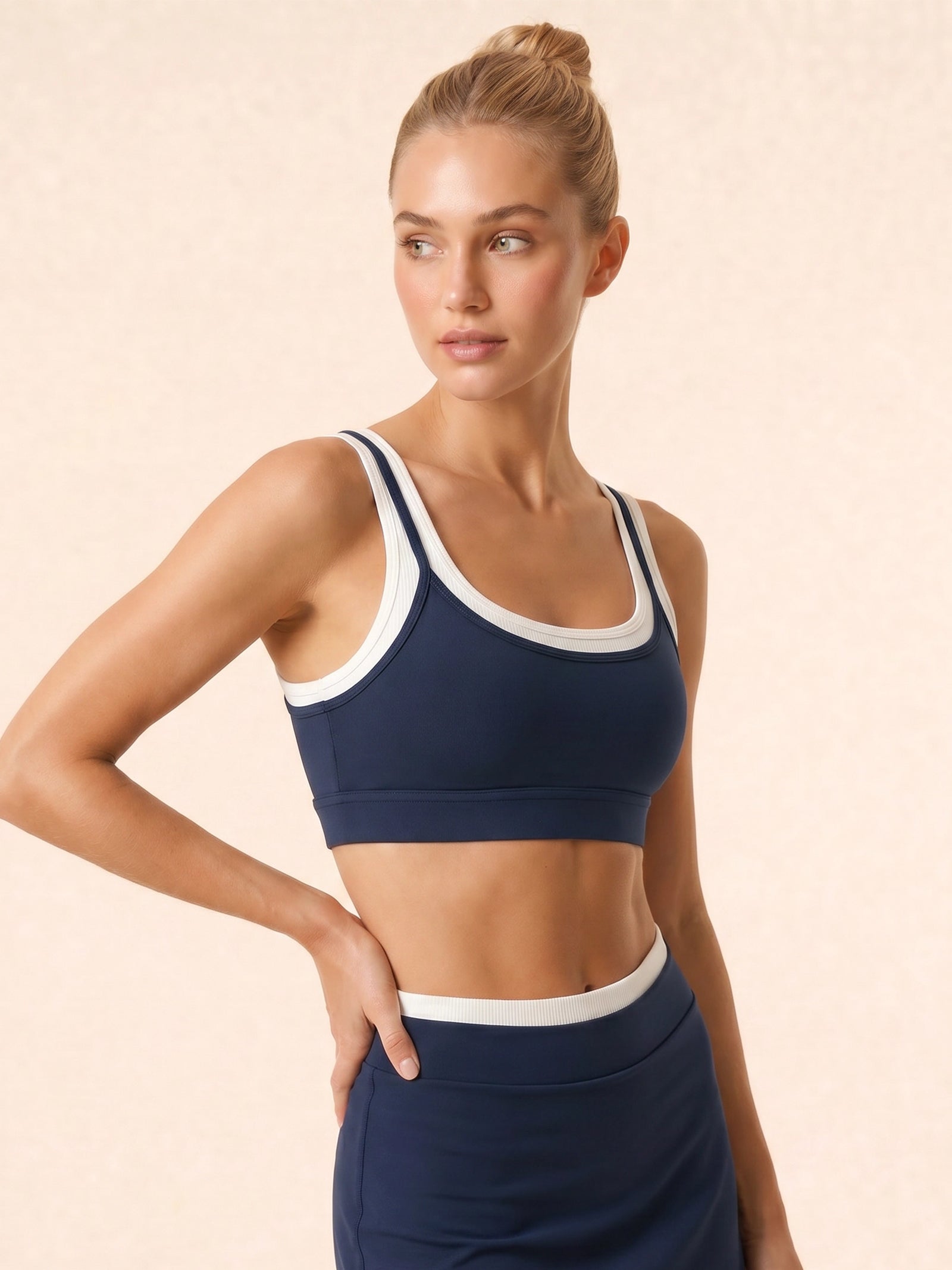 Dark Blue Contrast Bra
